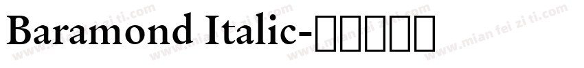 Baramond Italic字体转换